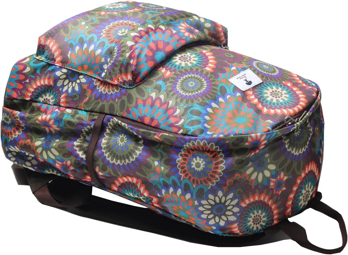 ESVAN Original Print Mesh Backpack Semi-Transparent Sackpack See Through Beach Bag Daypack Multi-Purpose Women Men Unisex