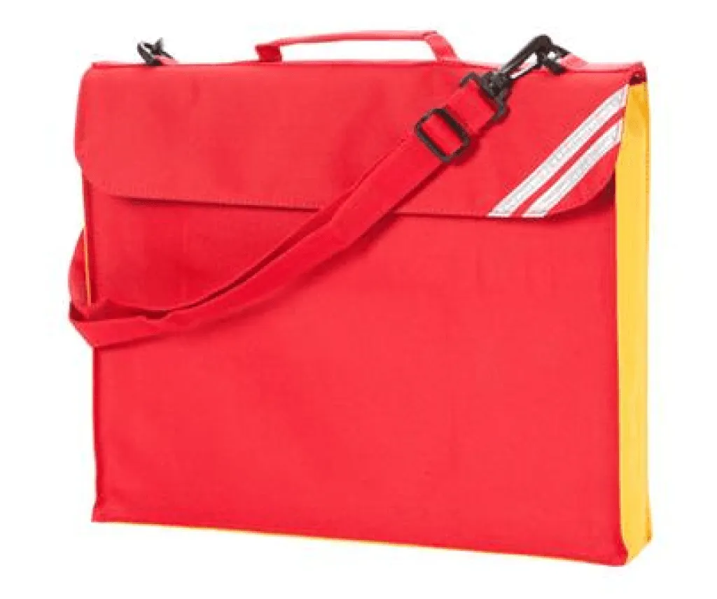 Expandable Book Bag with Strap & Contrast Panel  (2793)