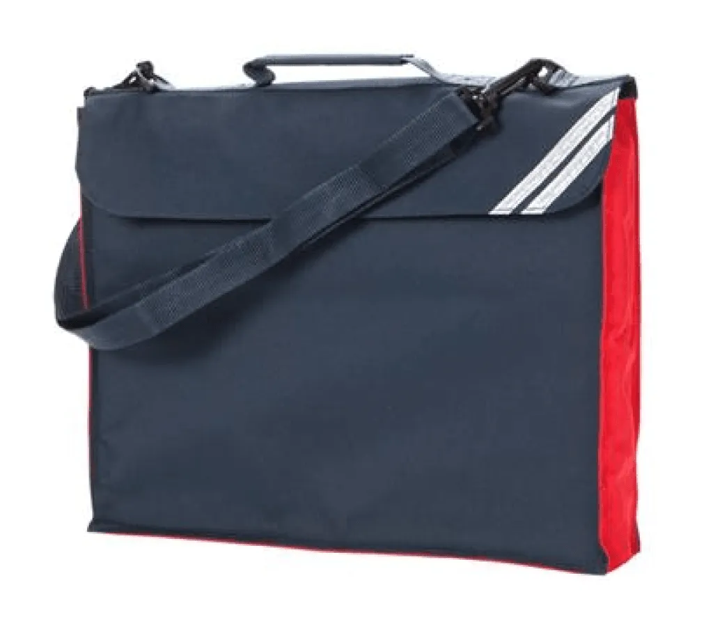 Expandable Book Bag with Strap & Contrast Panel  (2793)