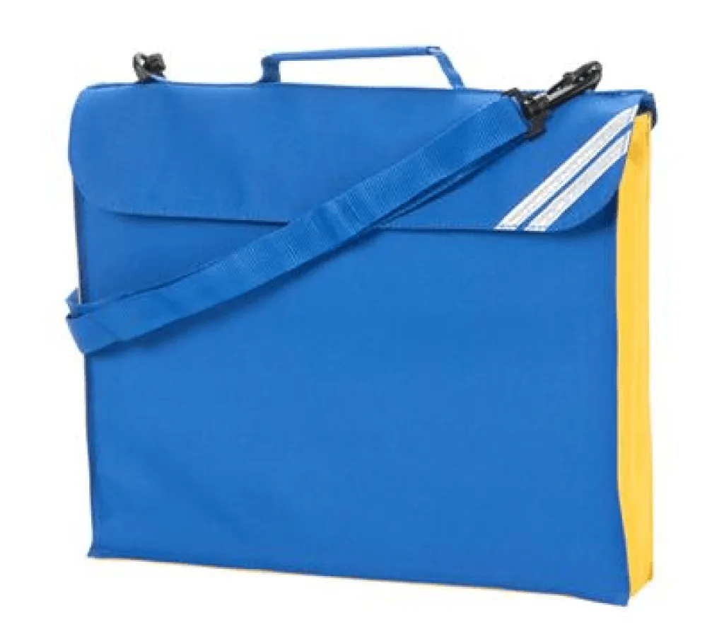 Expandable Book Bag with Strap & Contrast Panel  (2793)