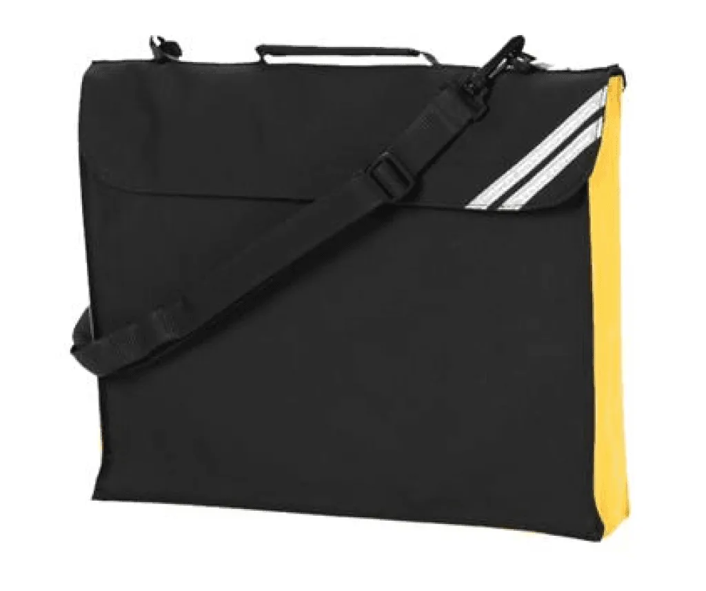 Expandable Book Bag with Strap & Contrast Panel  (2793)