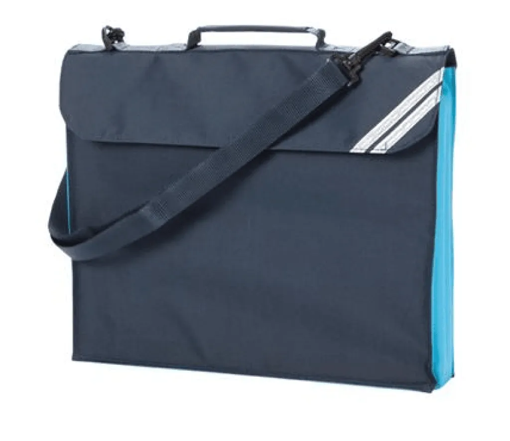 Expandable Book Bag with Strap & Contrast Panel  (2793)