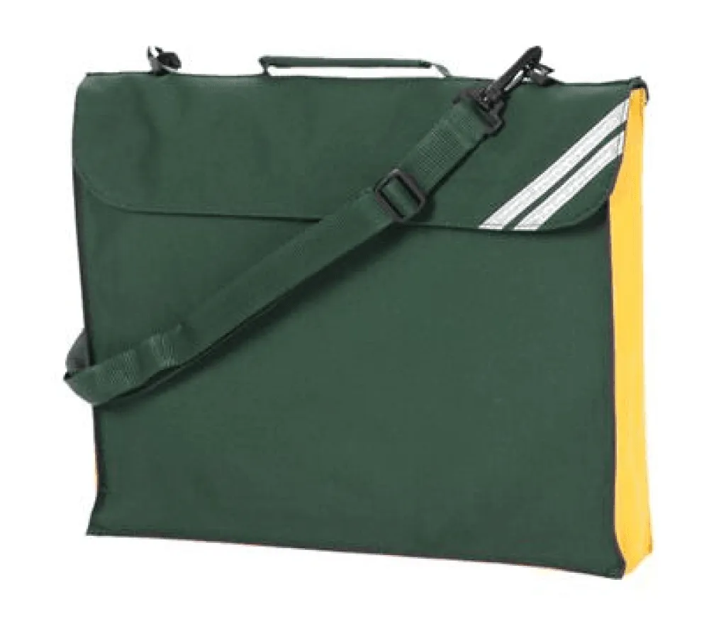 Expandable Book Bag with Strap & Contrast Panel  (2793)