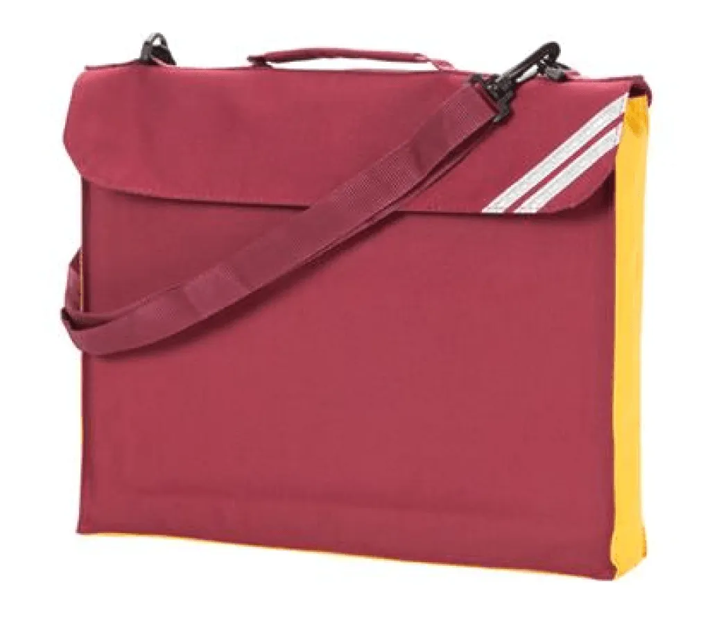 Expandable Book Bag with Strap & Contrast Panel  (2793)