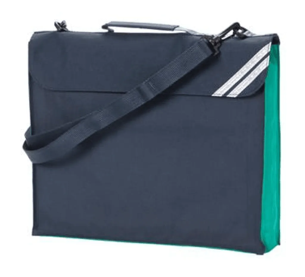 Expandable Book Bag with Strap & Contrast Panel  (2793)