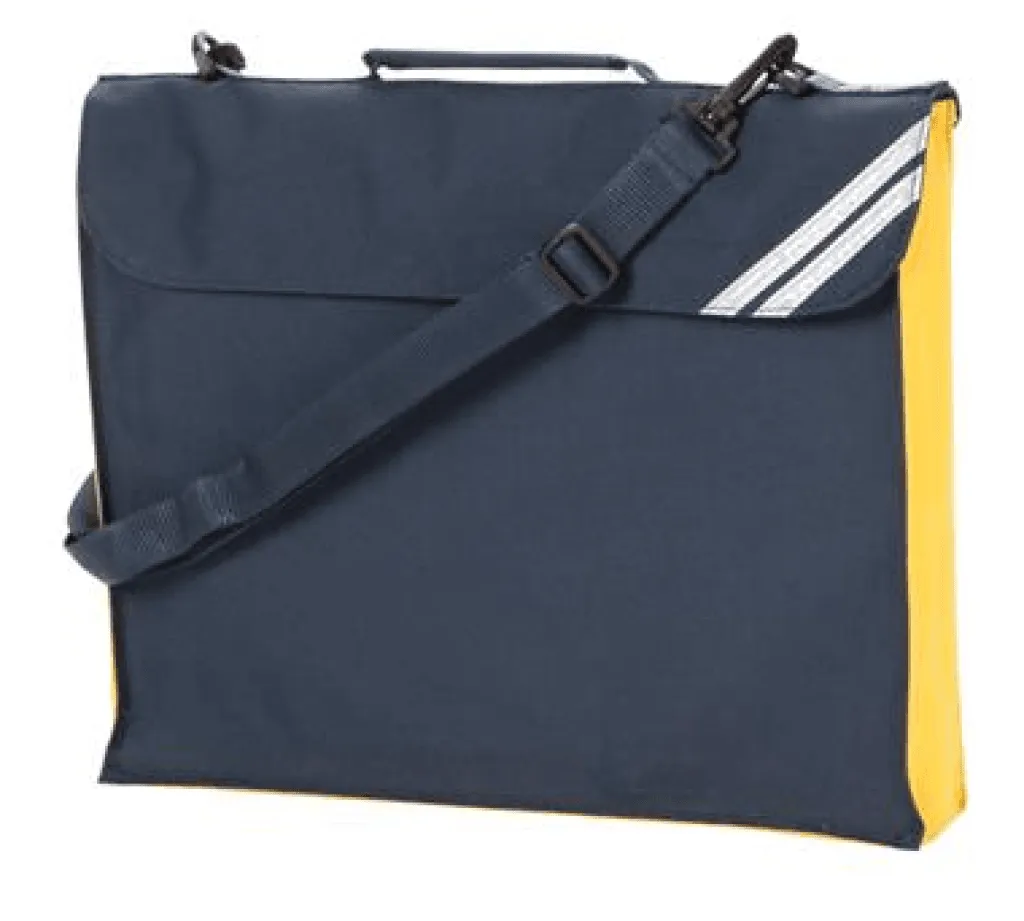 Expandable Book Bag with Strap & Contrast Panel  (2793)