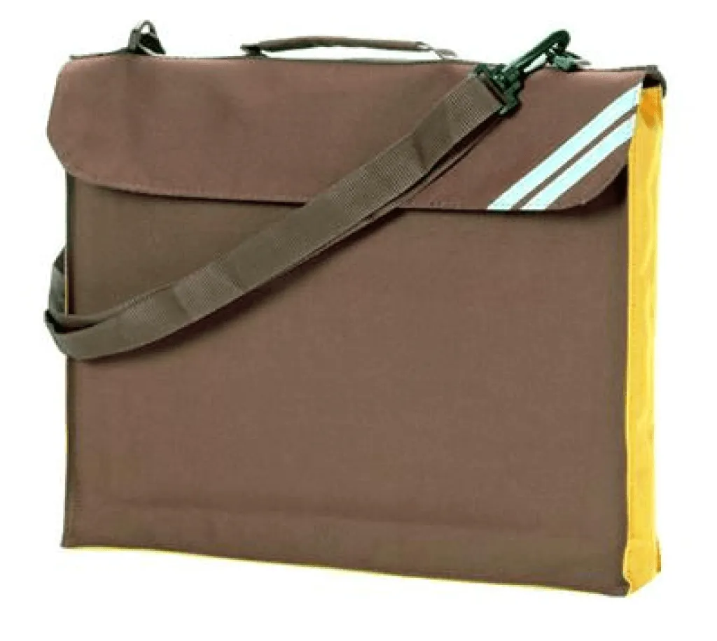 Expandable Book Bag with Strap & Contrast Panel  (2793)