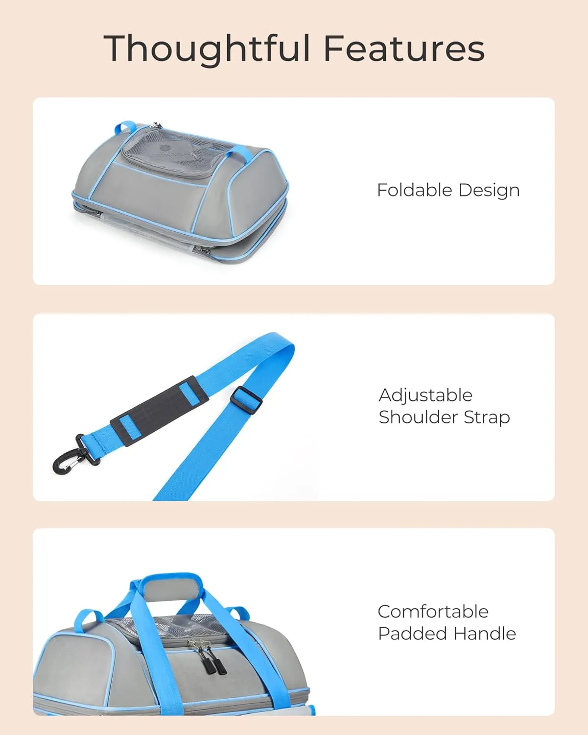 Expandable Cat Dog Carrier: NOBLE DUCK Soft-Sided Pet Carrier Airline Approved Large Small Medium Collapsible Portable Travel Up to 25 Lbs Green