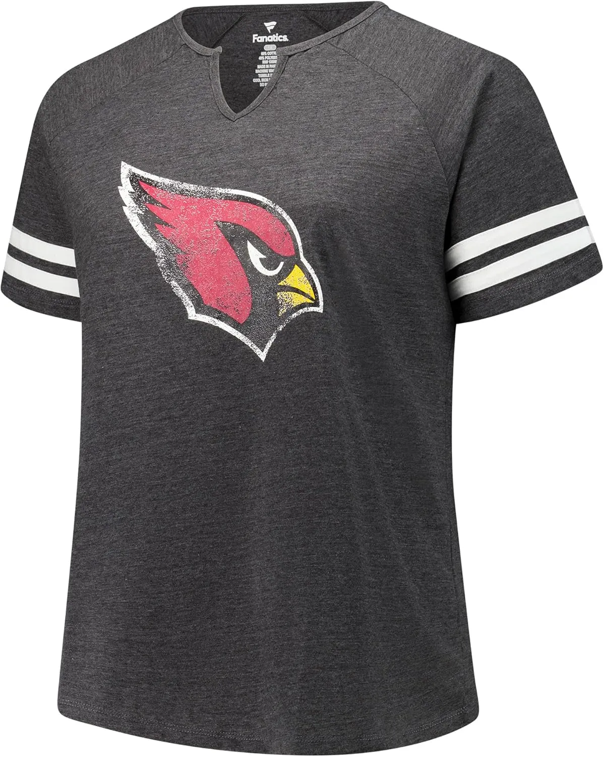 Fanatics Women's NFL Plus Size Logo Notch Neck Raglan Sleeve T-Shirt