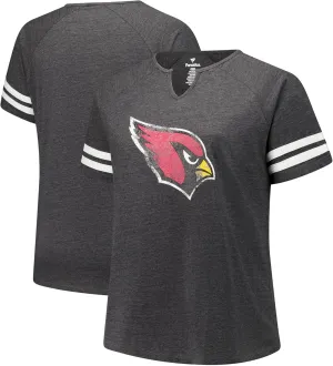Fanatics Women's NFL Plus Size Logo Notch Neck Raglan Sleeve T-Shirt