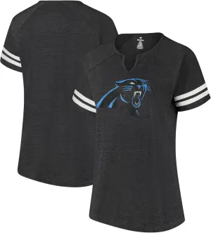 Fanatics Women's NFL Plus Size Logo Notch Neck Raglan Sleeve T-Shirt