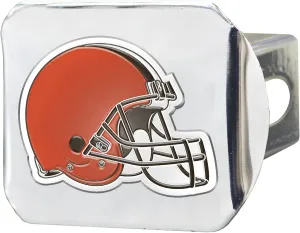 FANMATS 22549 Cleveland Browns Chrome Hitch Cover - 3D Color Emblem