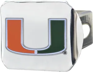 FANMATS 22701 Miami Hurricanes Hitch Cover - 3D Color Emblem
