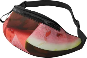 Fanny Packs for Women Belt bag Large Crossbody Bags Trendy Chest Bag Ripe Watermelon Slice Seeds Waist Bag for Travel, 2CX4H45SFDHS