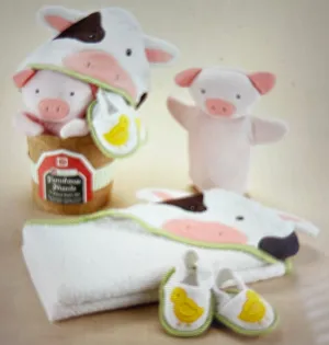 Farmhouse Friends 3-Piece Bathtime Bucket Gift Set