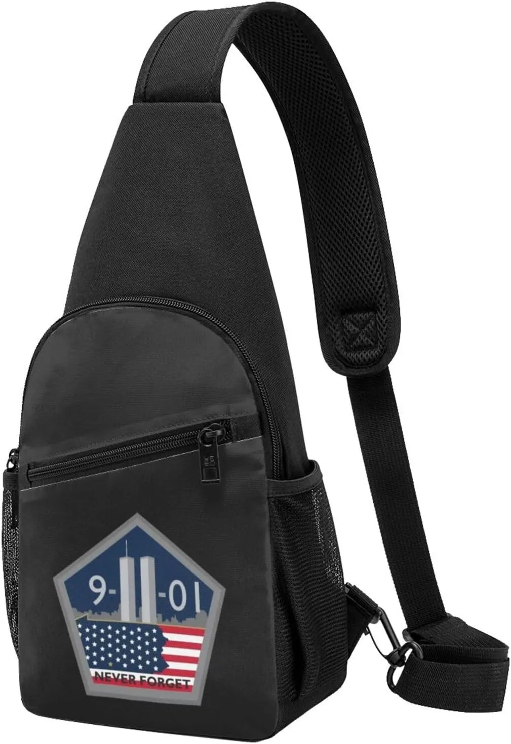 Fashion One-Shoulder Bag Remember 911 Never Forget Anti-Theft Crossbody Shoulder Chest Bag