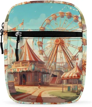 Ferris Wheel Entertainment Small Crossbody Bag Mini Shoulder Bag Purse Travel Passport Wallet Bag for Women Men