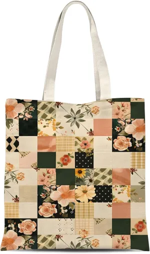 Floral Tote Bag,Cute Canvas Tote Bag,Grocery Bags,Beach Bag,Cute Canvas Tote Bag,Reusable Shopping Bag