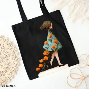 Flowers Tote Bag - Linen
