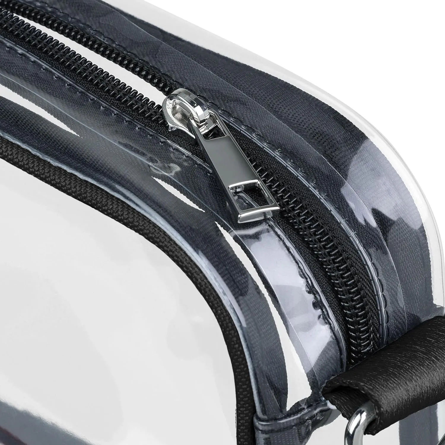 FOCO NCAA College Team Logo Stripe Clear Crossbody Bag