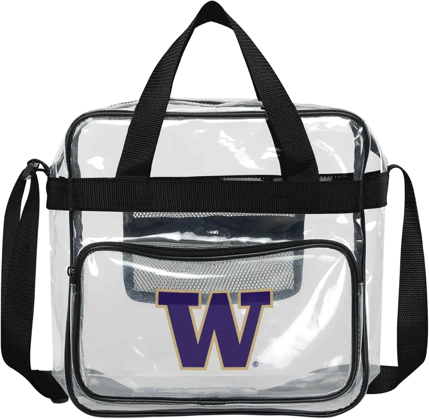 FOCO NCAA Team Logo Clear See Through Stadium High End Messenger Bag