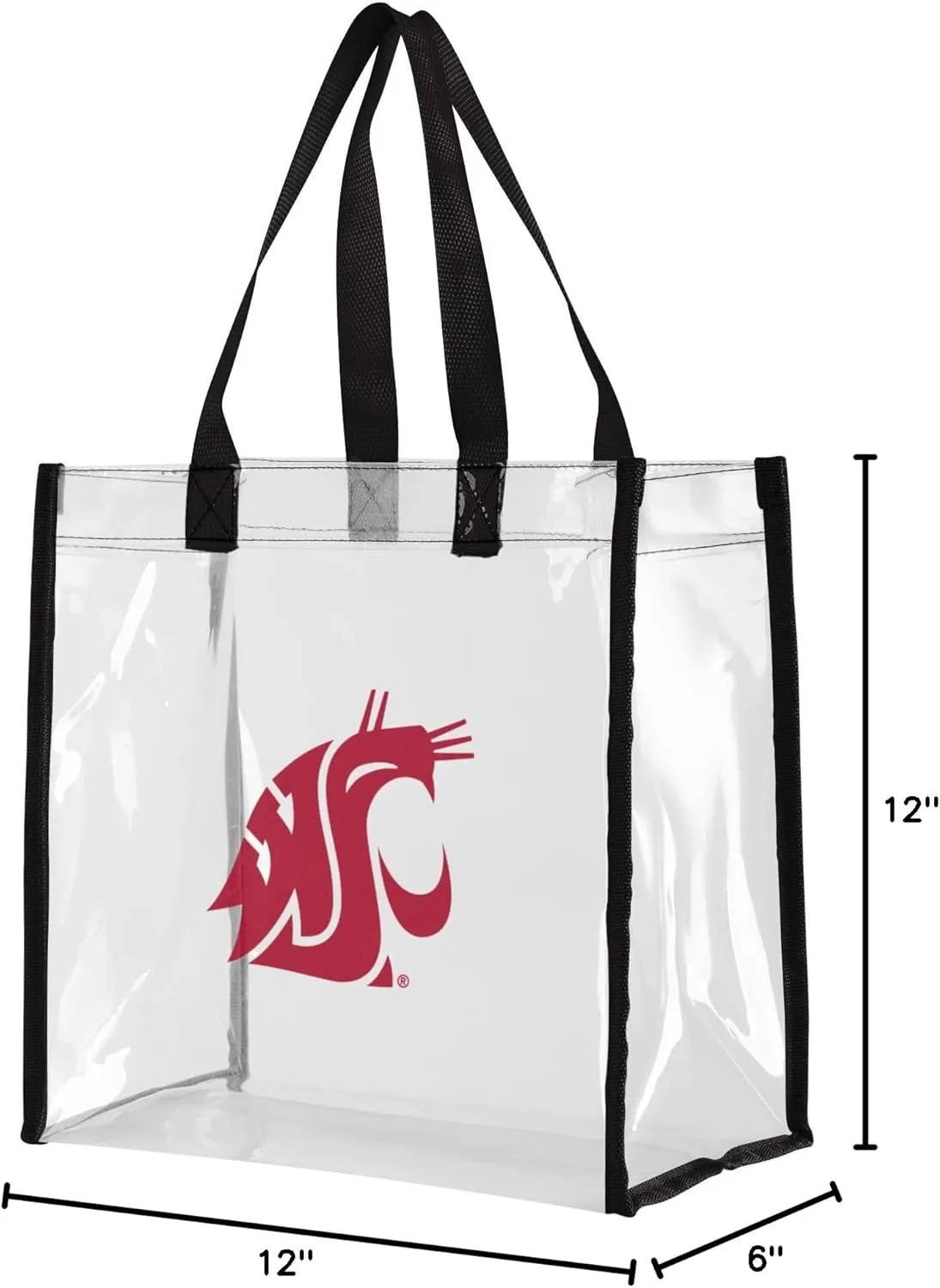 FOCO NCAA Team Logo Clear See Through Stadium Reusable Bag