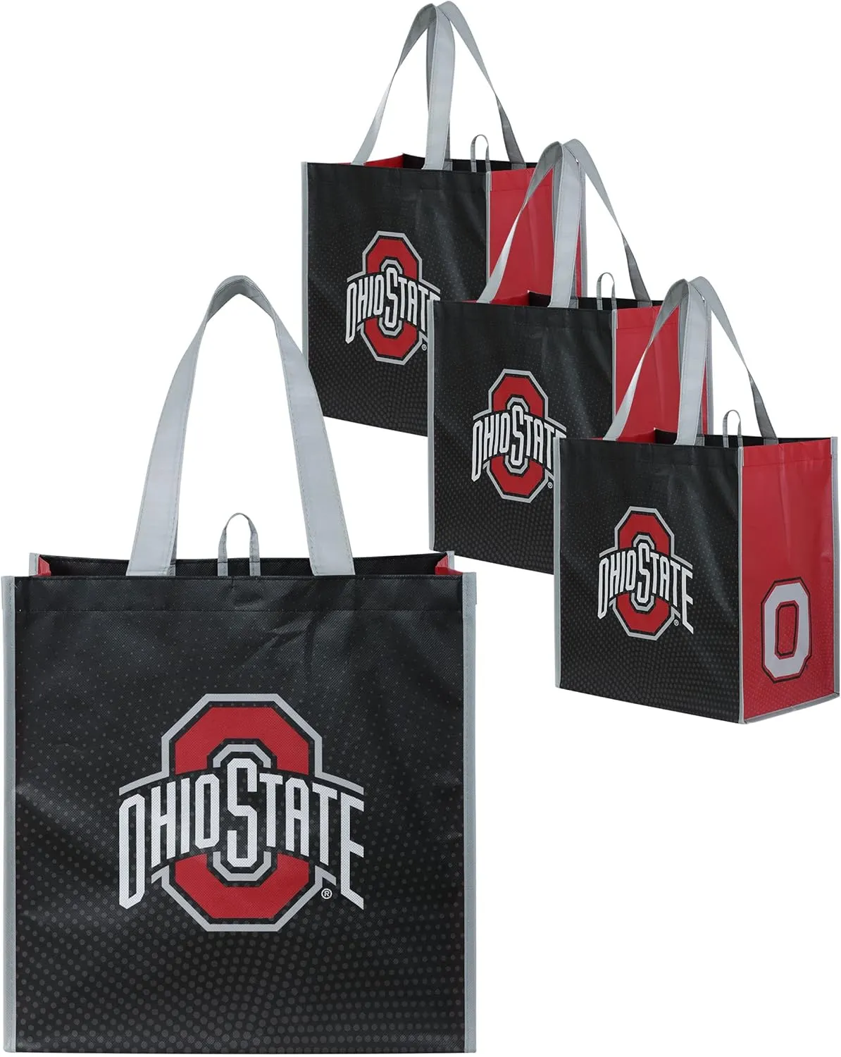 FOCO NCAA Team Logo Reusable Grocery Shopping Bags Totes