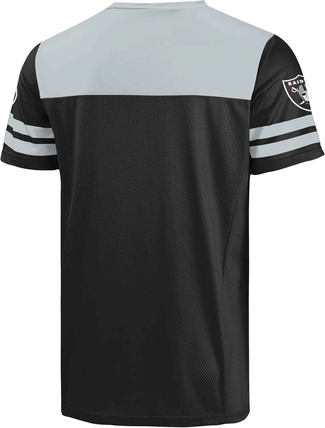 FOCO NFL Men's Officially Licensed Primary Logo Team Color Wordmark Game Day V-Neck Football Jersey
