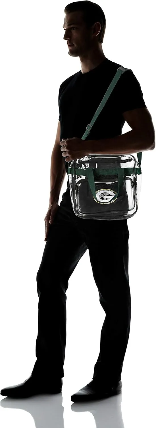 FOCO NFL Team Logo Clear See Through Stadium High End Messenger Bag