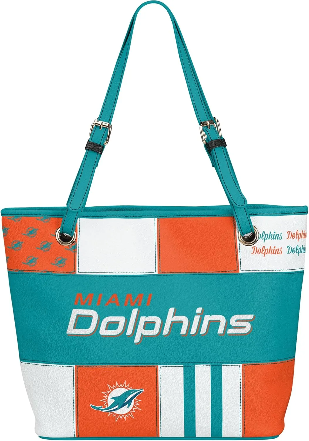 FOCO NFL Team Logo Printed Collage Tote Bag