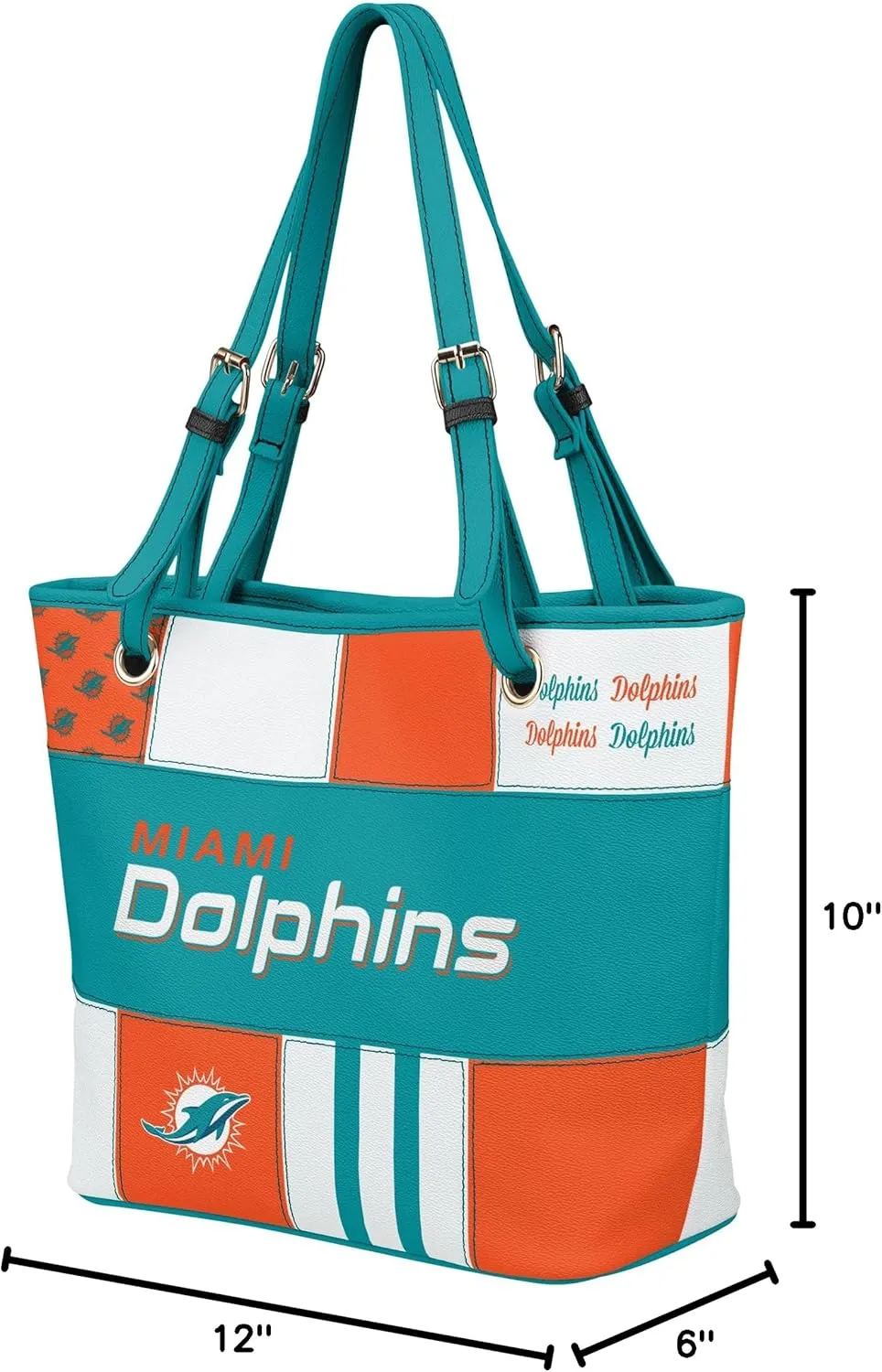 FOCO NFL Team Logo Printed Collage Tote Bag