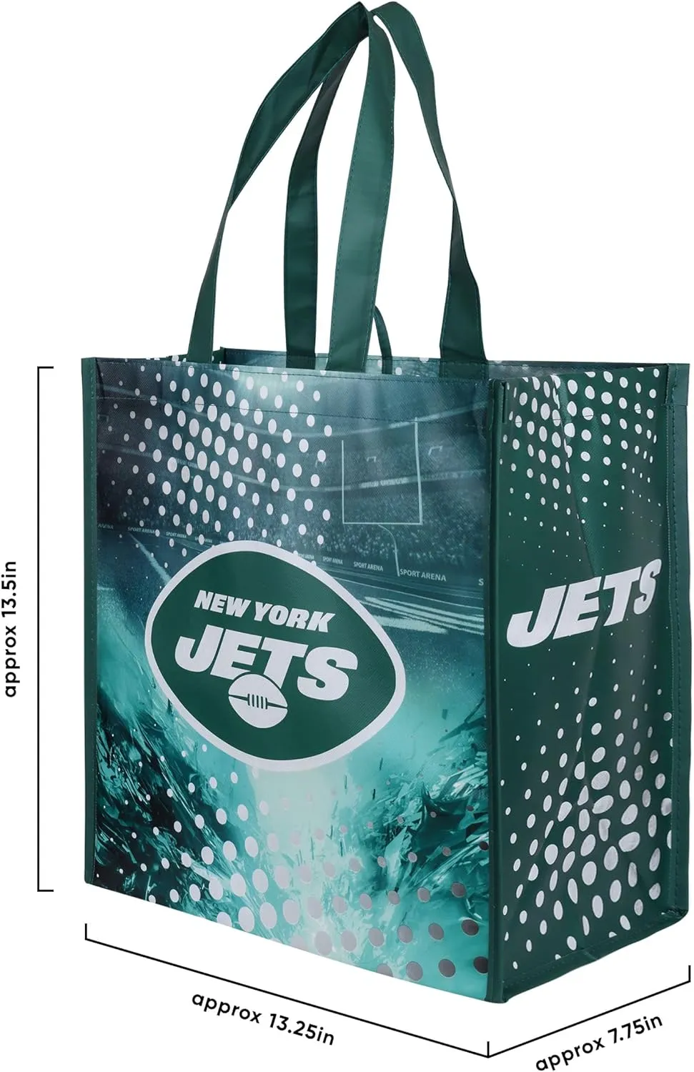 FOCO NFL Team Logo Reusable Grocery Shopping Bags Totes