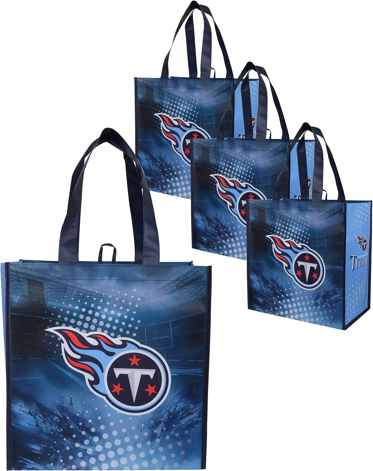 FOCO NFL Team Logo Reusable Grocery Shopping Bags Totes