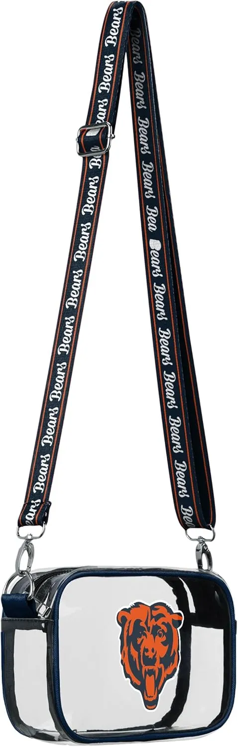FOCO NFL Team Logo Stripe Clear Crossbody Bag