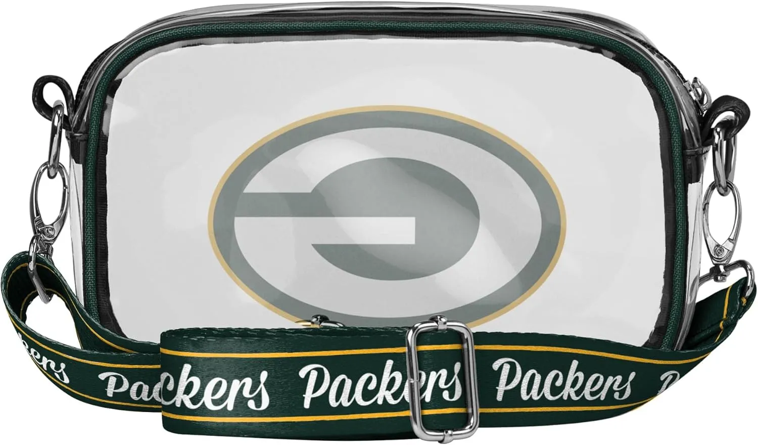 FOCO NFL Team Logo Stripe Clear Crossbody Bag