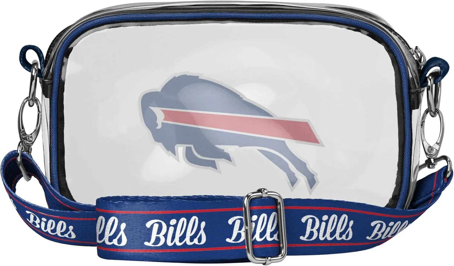 FOCO NFL Team Logo Stripe Clear Crossbody Bag