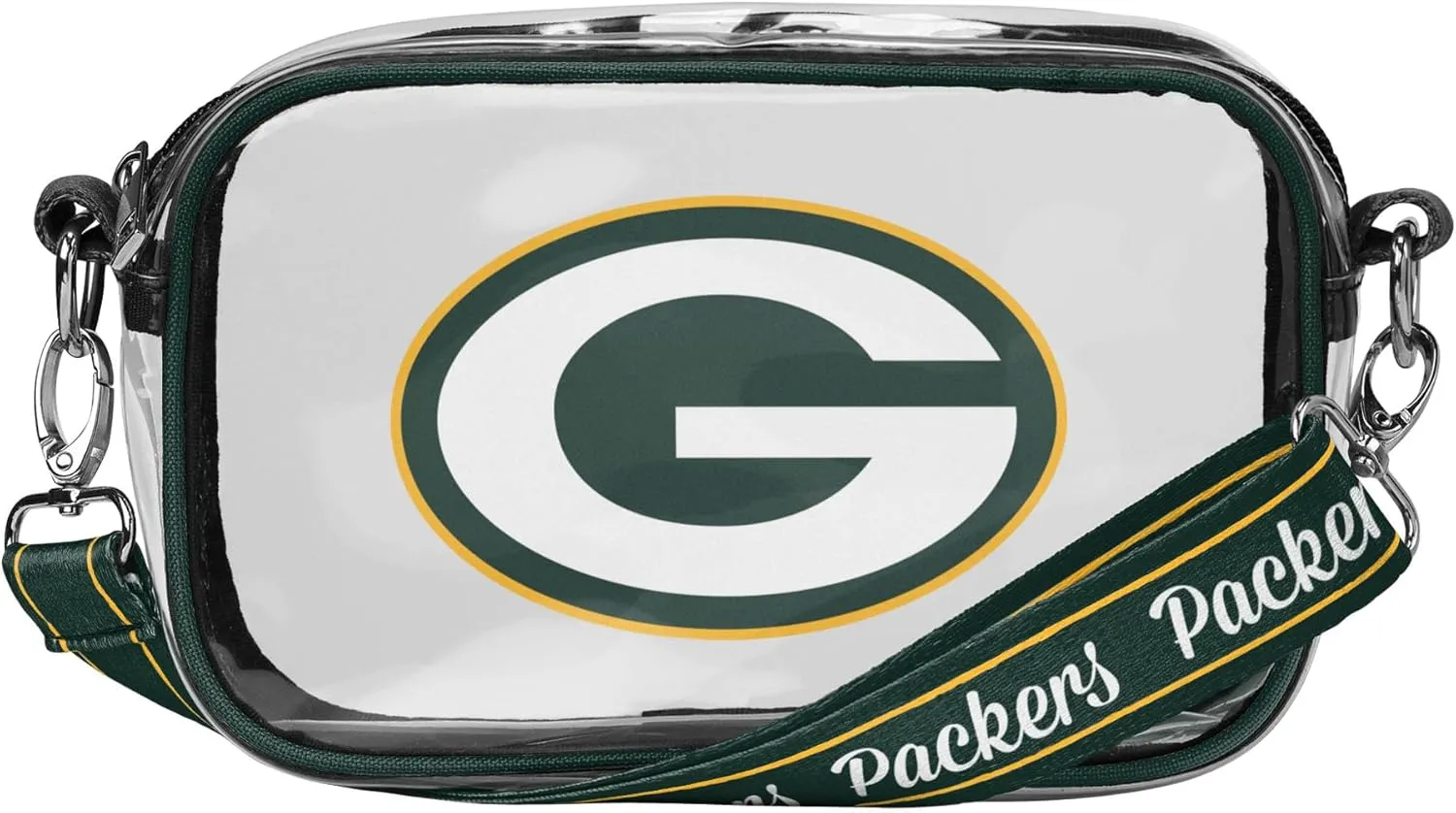 FOCO NFL Team Logo Stripe Clear Crossbody Bag