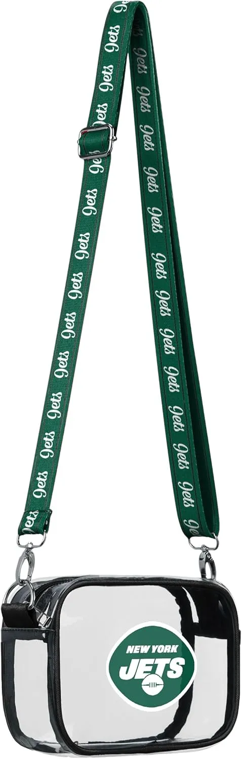FOCO NFL Team Logo Stripe Clear Crossbody Bag