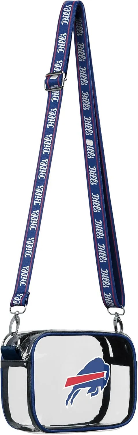 FOCO NFL Team Logo Stripe Clear Crossbody Bag