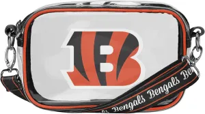 FOCO NFL Team Logo Stripe Clear Crossbody Bag