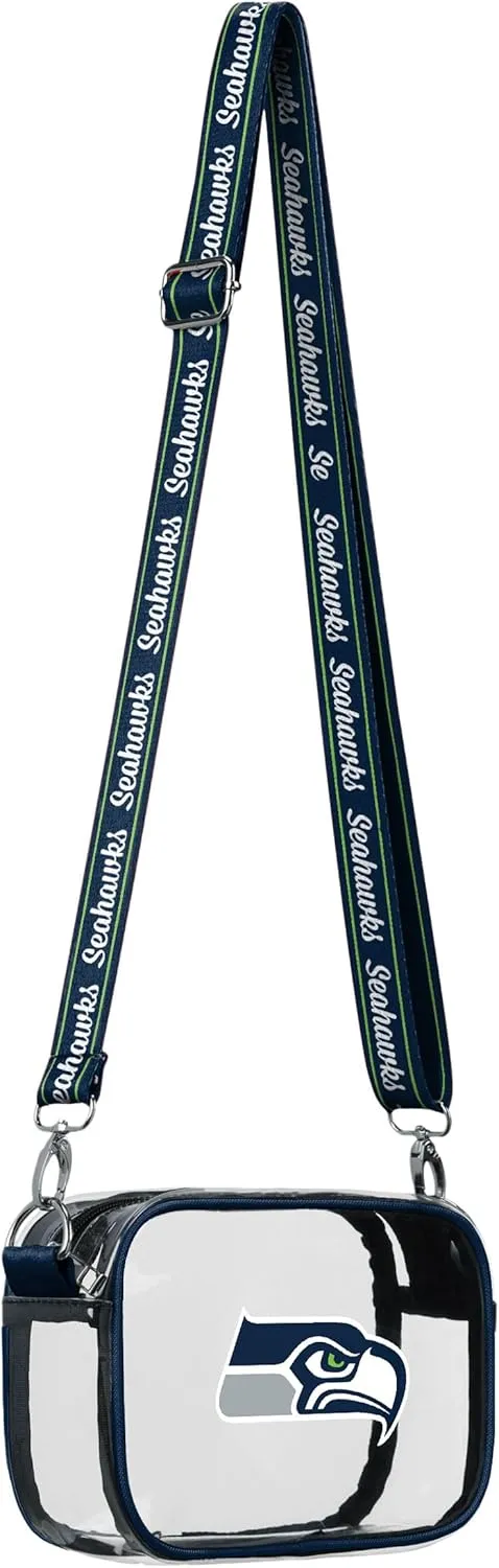 FOCO NFL Team Logo Stripe Clear Crossbody Bag