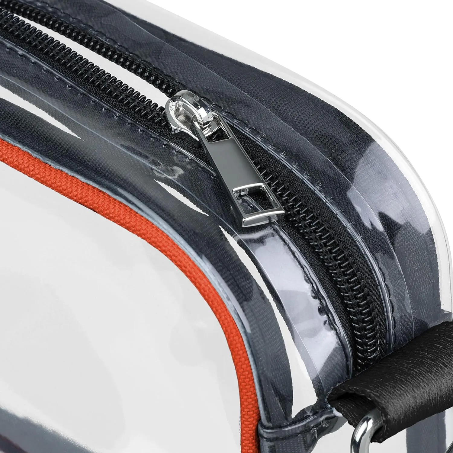 FOCO NFL Team Logo Stripe Clear Crossbody Bag