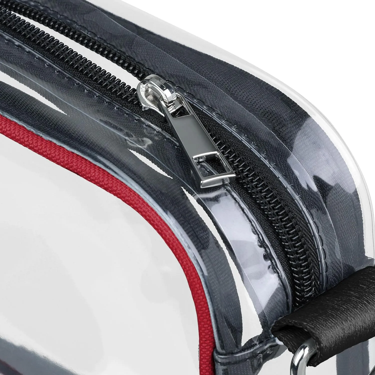 FOCO NFL Team Logo Stripe Clear Crossbody Bag