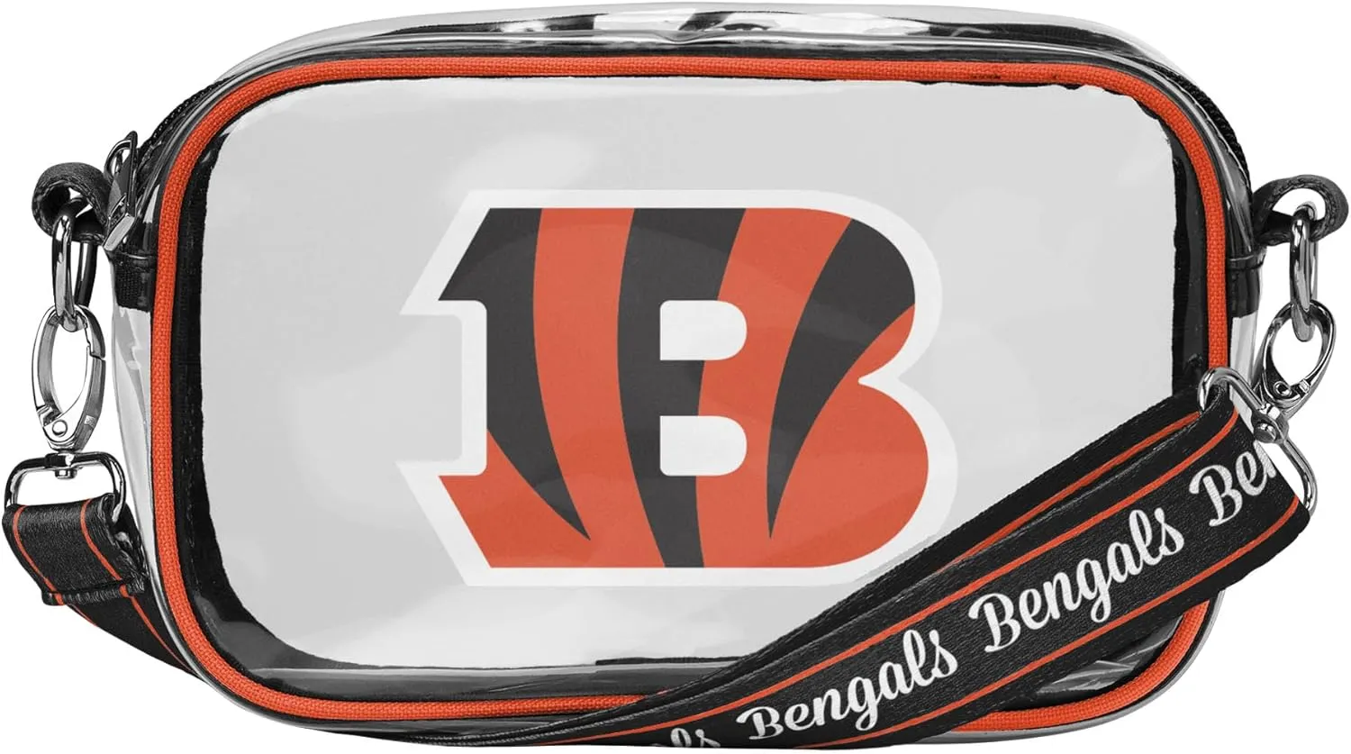 FOCO NFL Team Logo Stripe Clear Crossbody Bag