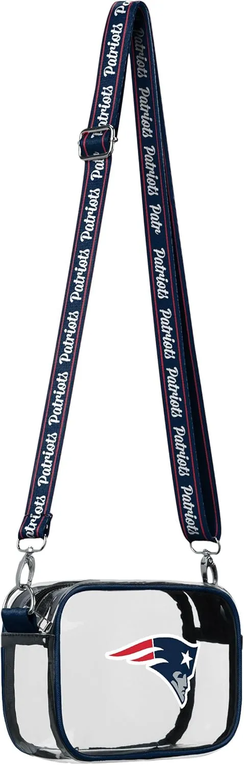 FOCO NFL Team Logo Stripe Clear Crossbody Bag