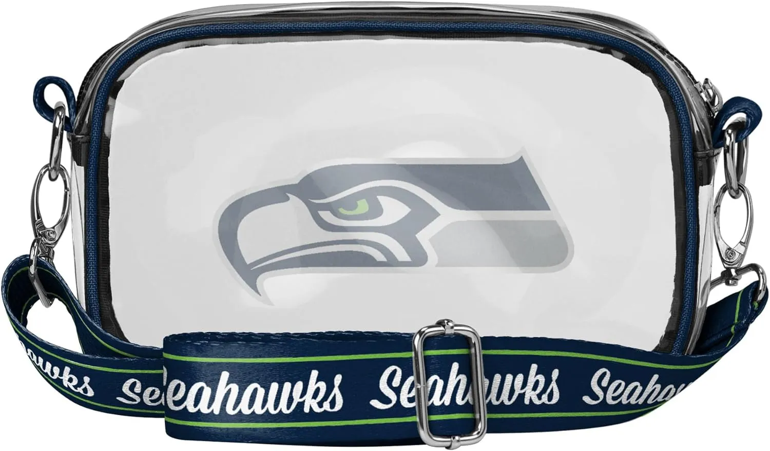 FOCO NFL Team Logo Stripe Clear Crossbody Bag