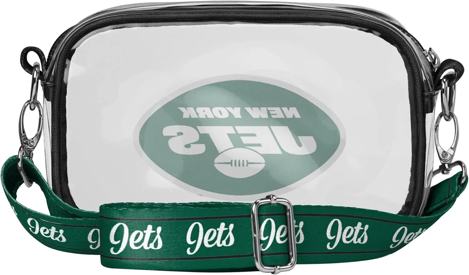 FOCO NFL Team Logo Stripe Clear Crossbody Bag