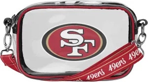 FOCO NFL Team Logo Stripe Clear Crossbody Bag