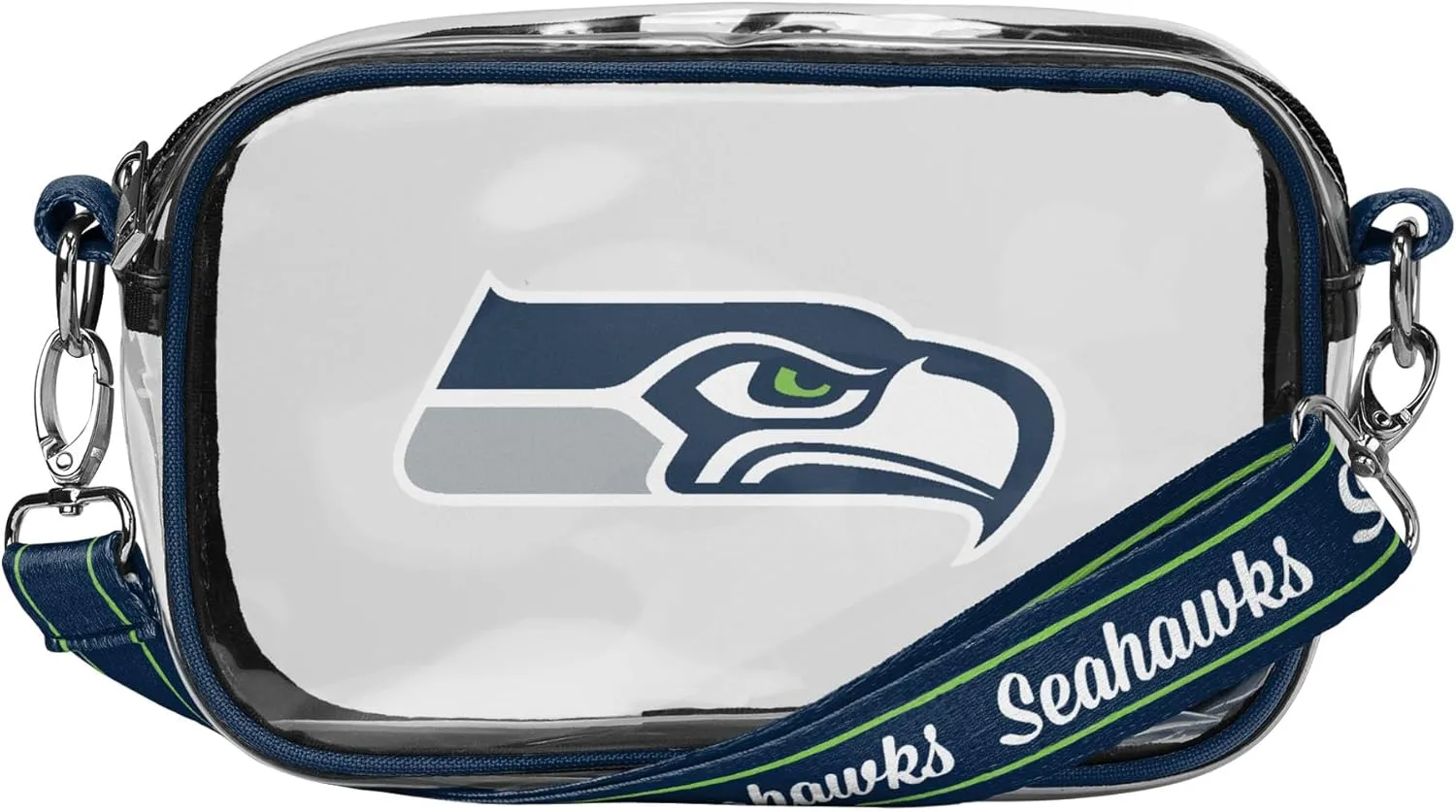 FOCO NFL Team Logo Stripe Clear Crossbody Bag