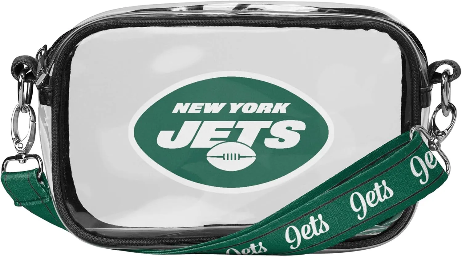FOCO NFL Team Logo Stripe Clear Crossbody Bag